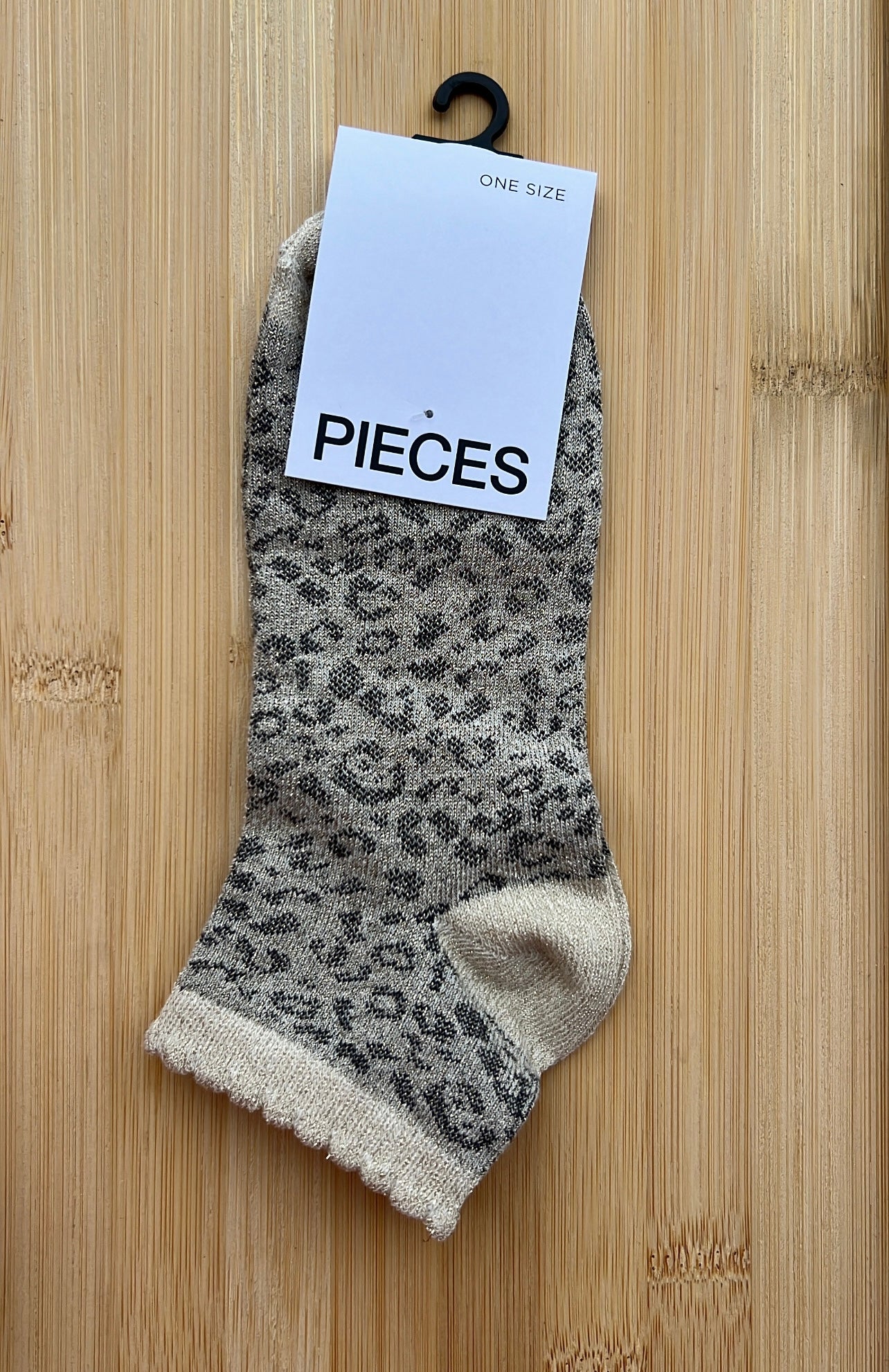 Chaussettes socket SEBBY PIECES Beige/Léopard