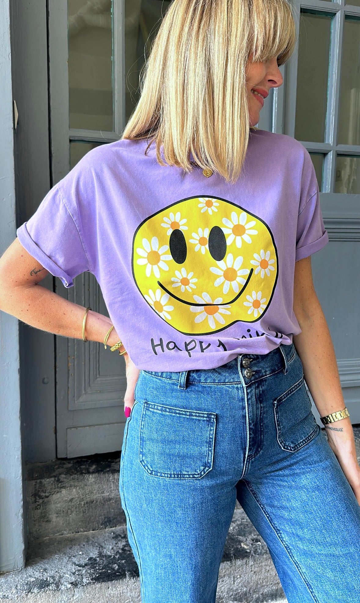 T-shirt HAPPY MIND Violet