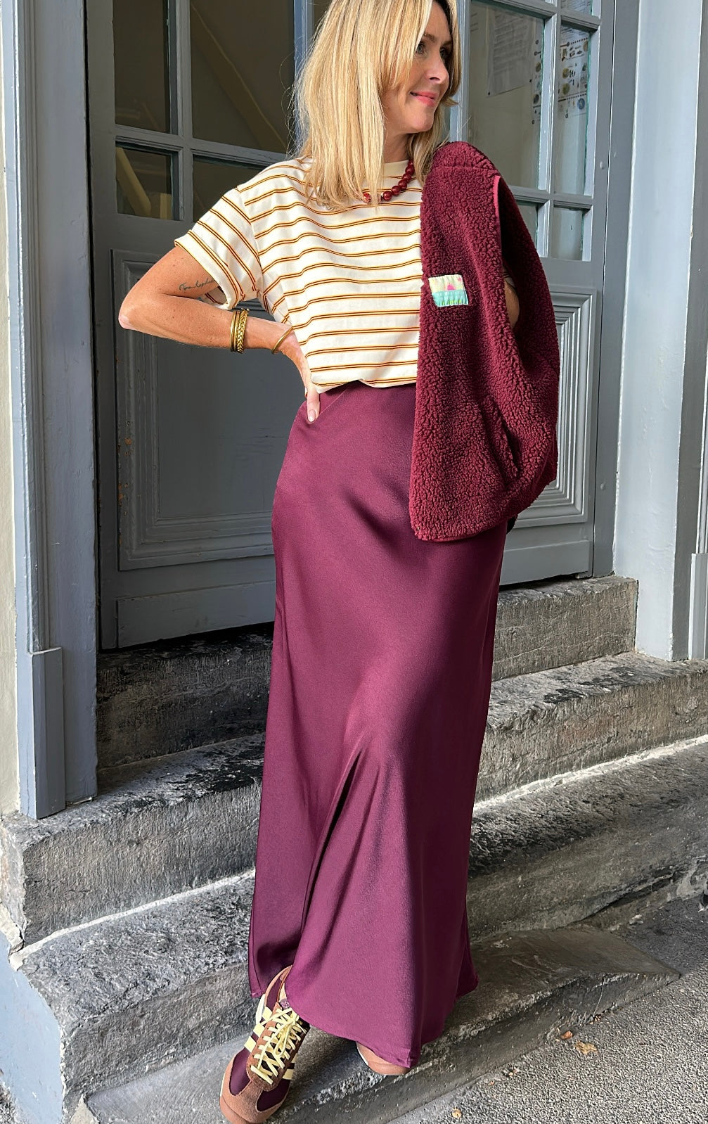Jupe HELENA Bordeaux