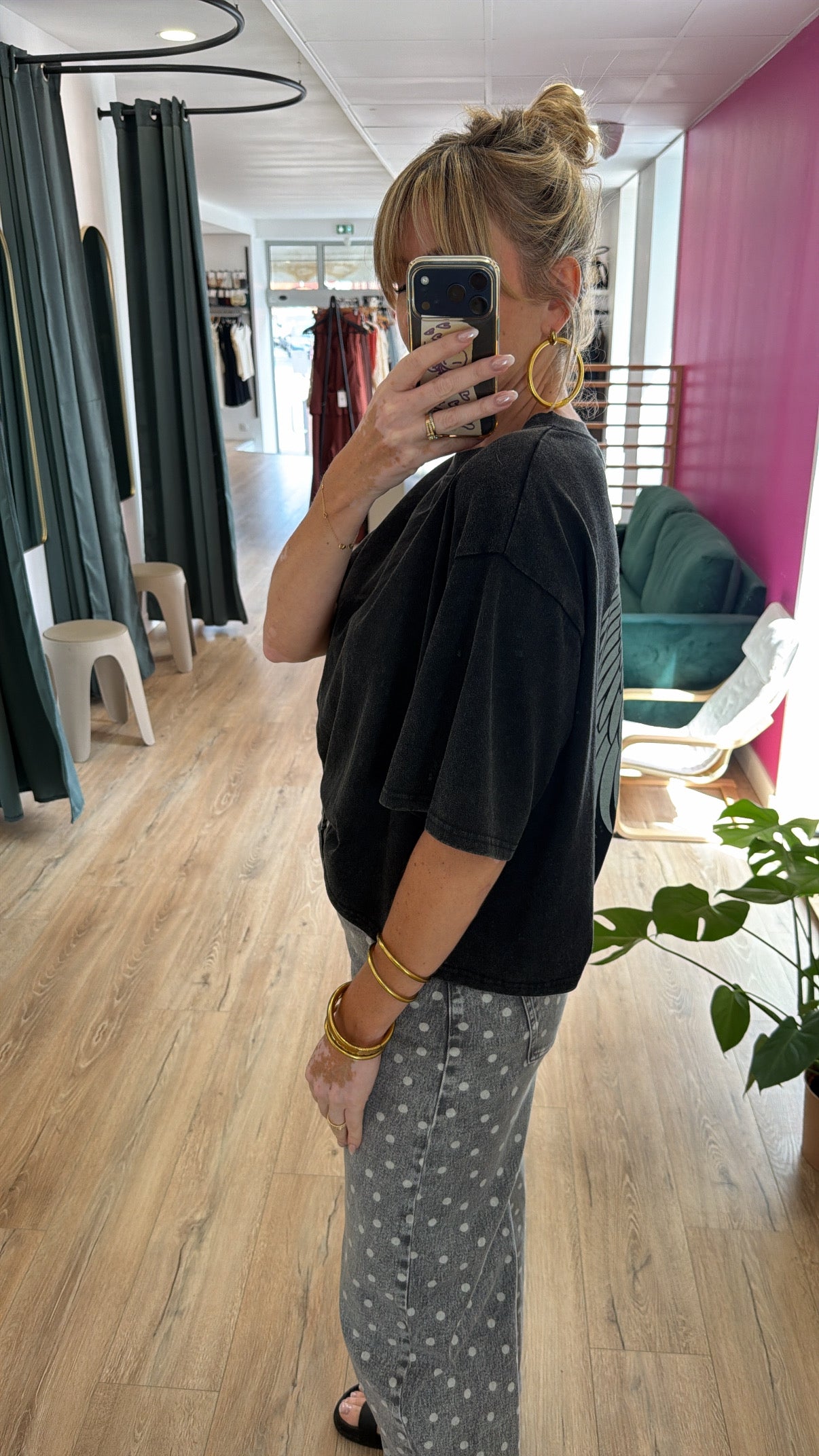T-shirt ANGEL Noir vielli