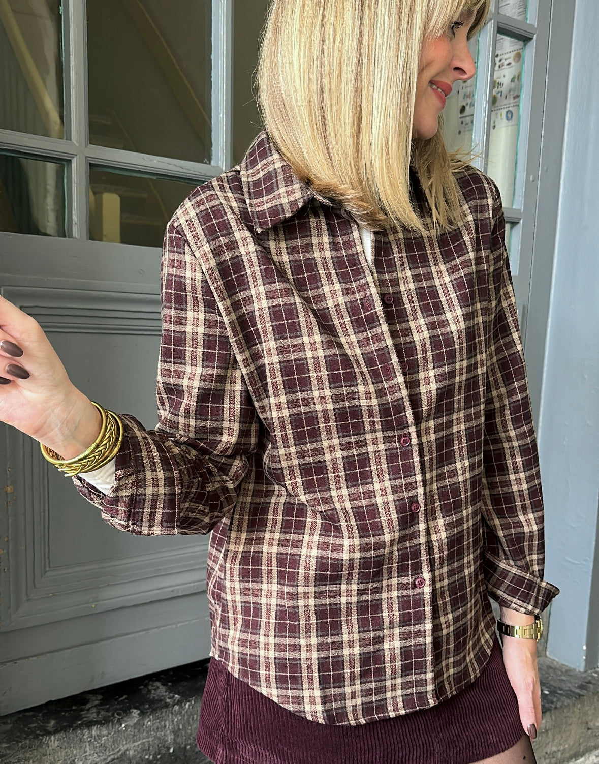 Chemise ZOÉ Bordeaux