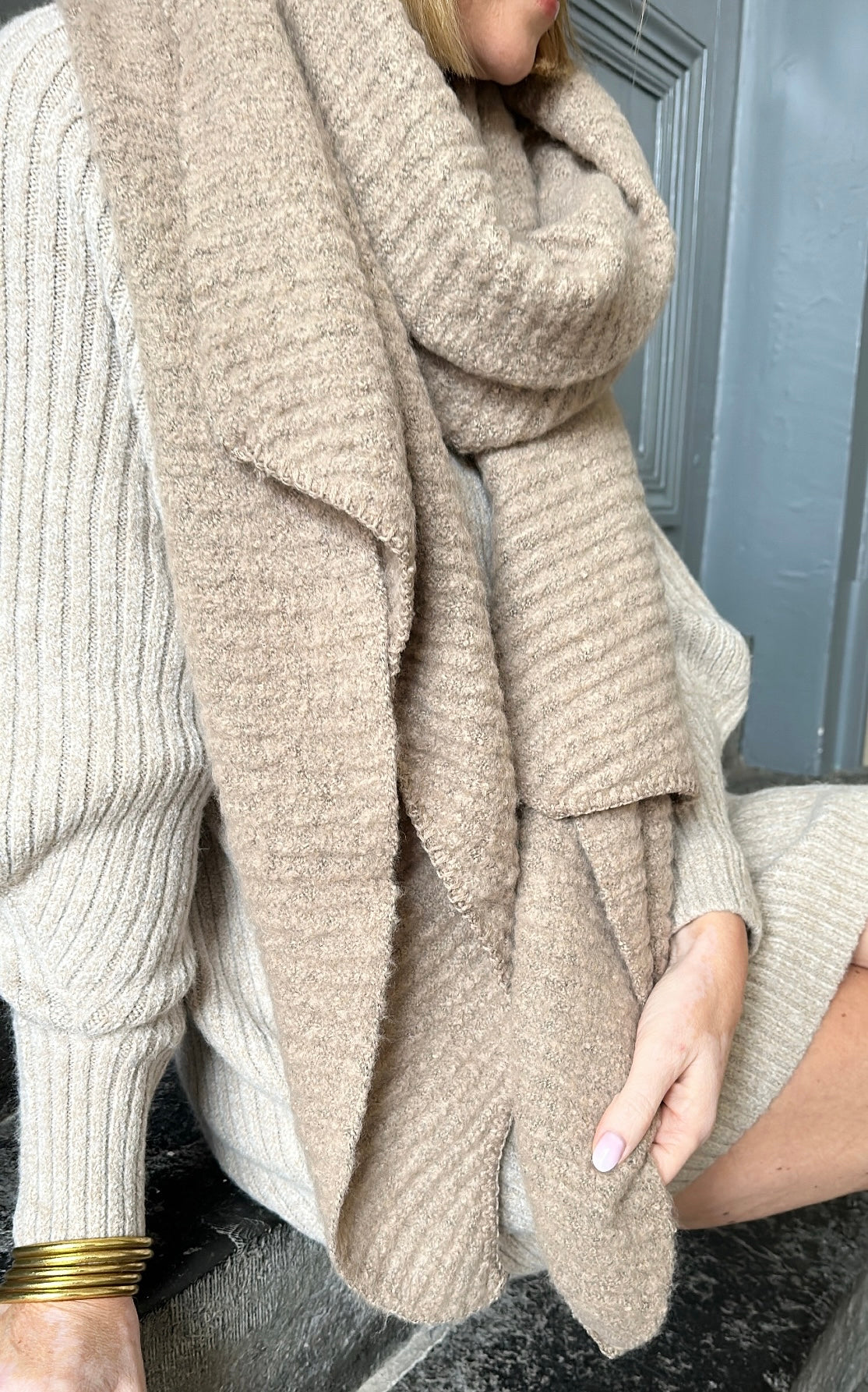 Écharpe PYRON PIECES Taupe chiné