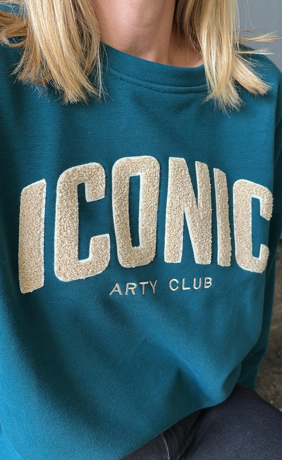 Sweat ICONIC Bleu canard/jaune