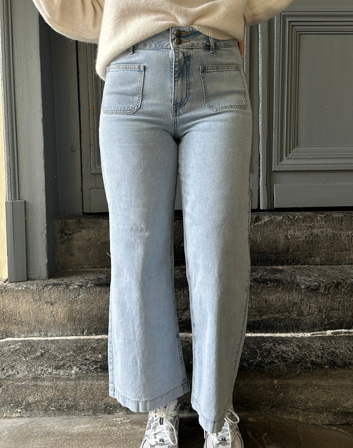 Jean WIDE VIOLETTE Denim clair ORAIJE