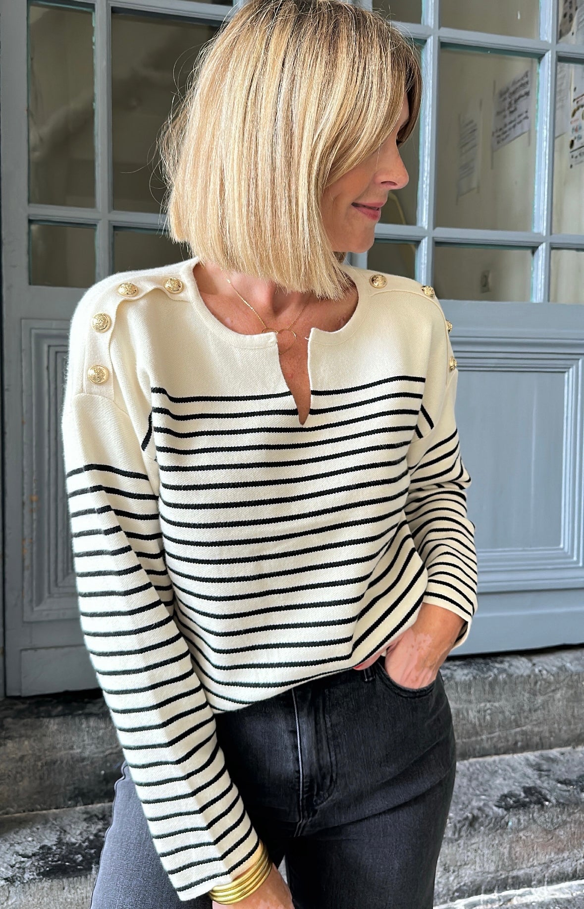 Pull marinière LEON
