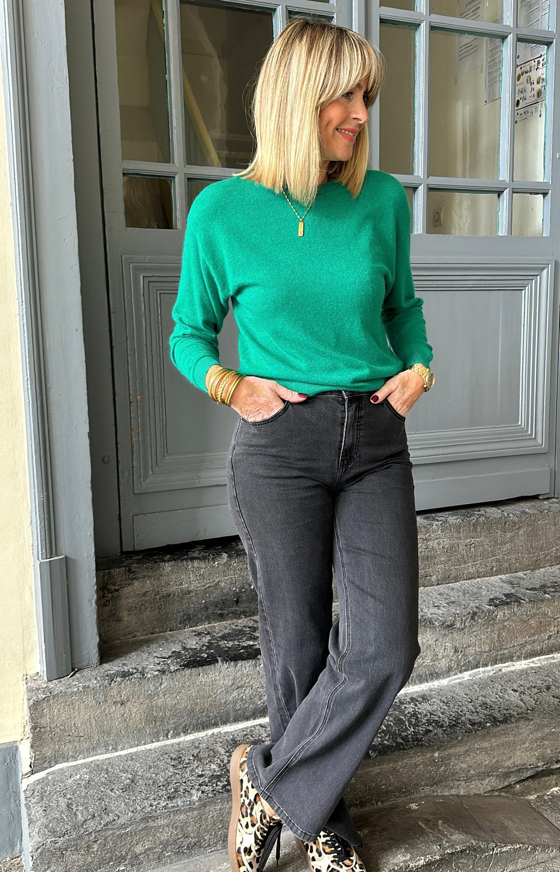 Jean Wide Leg Gris BARBARA ORAIJE