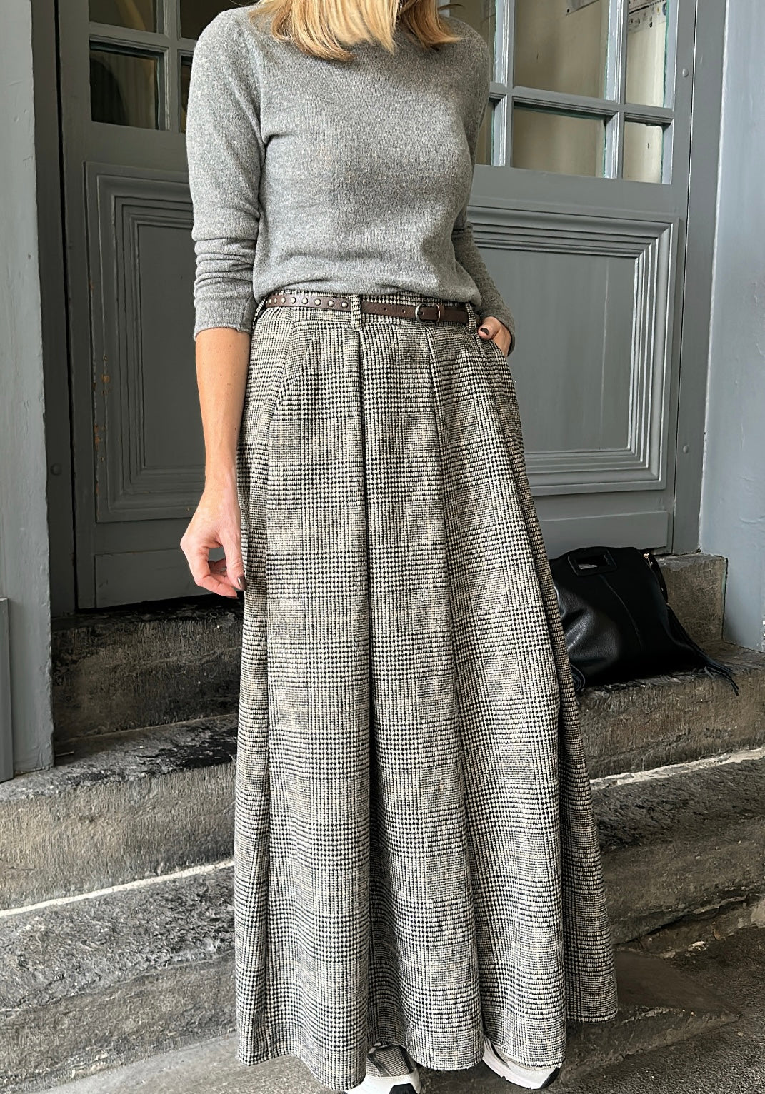 Pantalon EMY Prince de Galles Noir