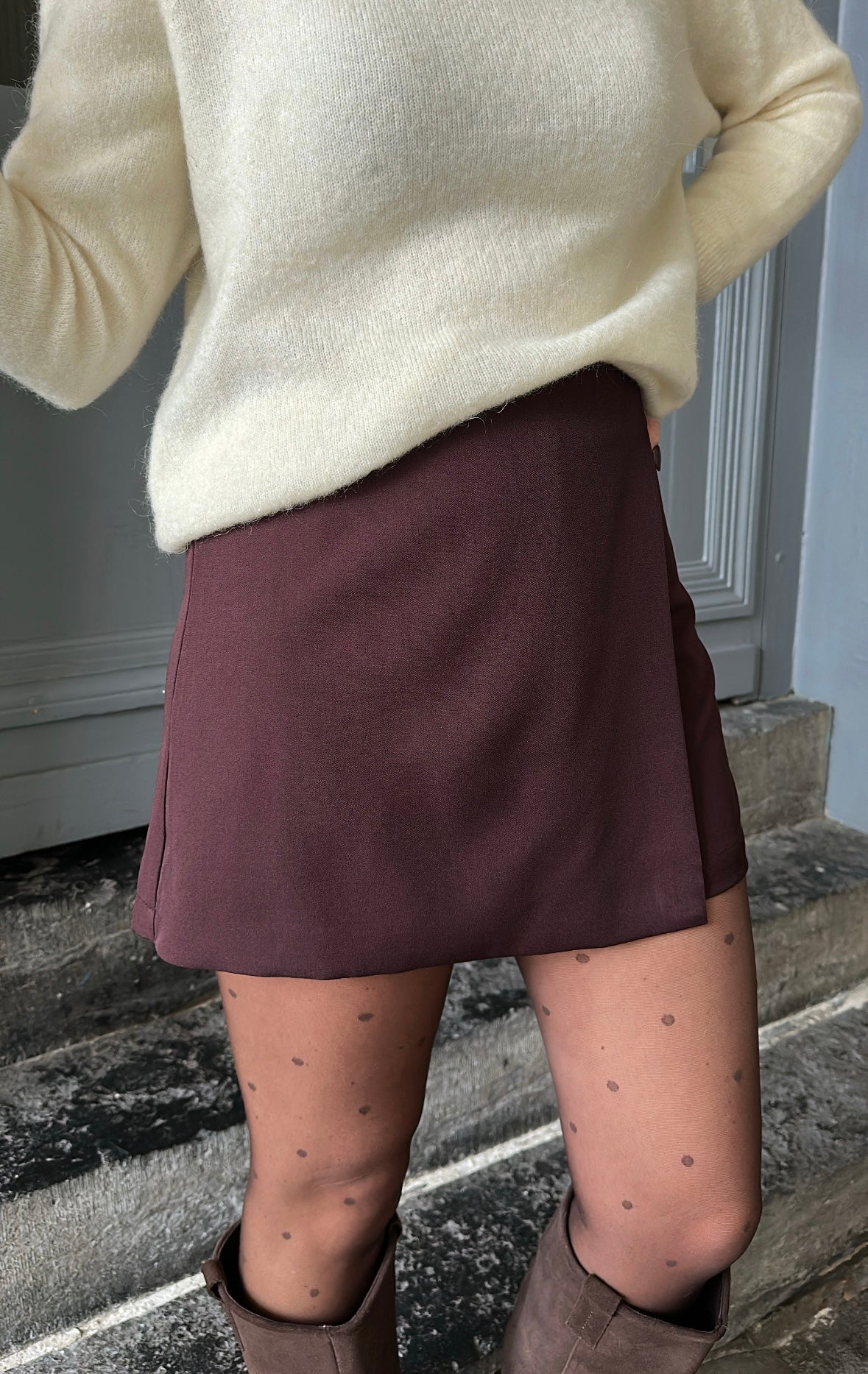 Jupe/short ELISE Aubergine