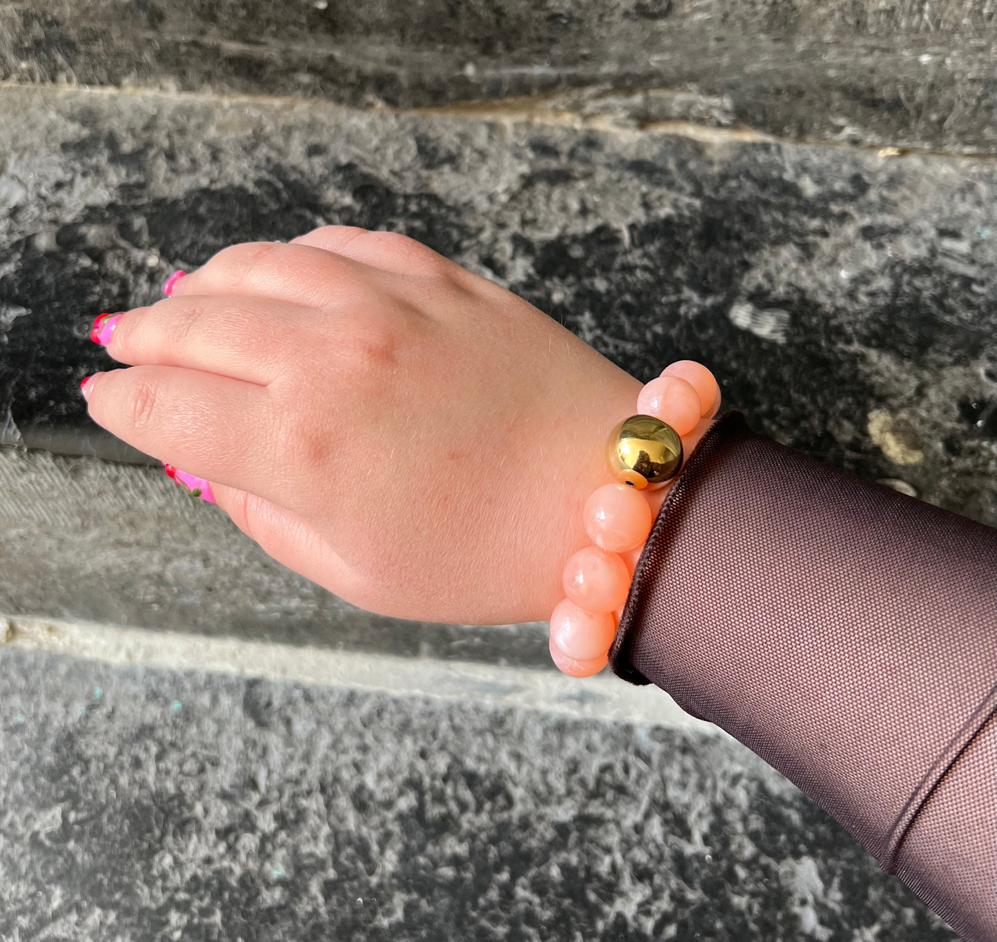 Bracelet IVY Pêche rosé