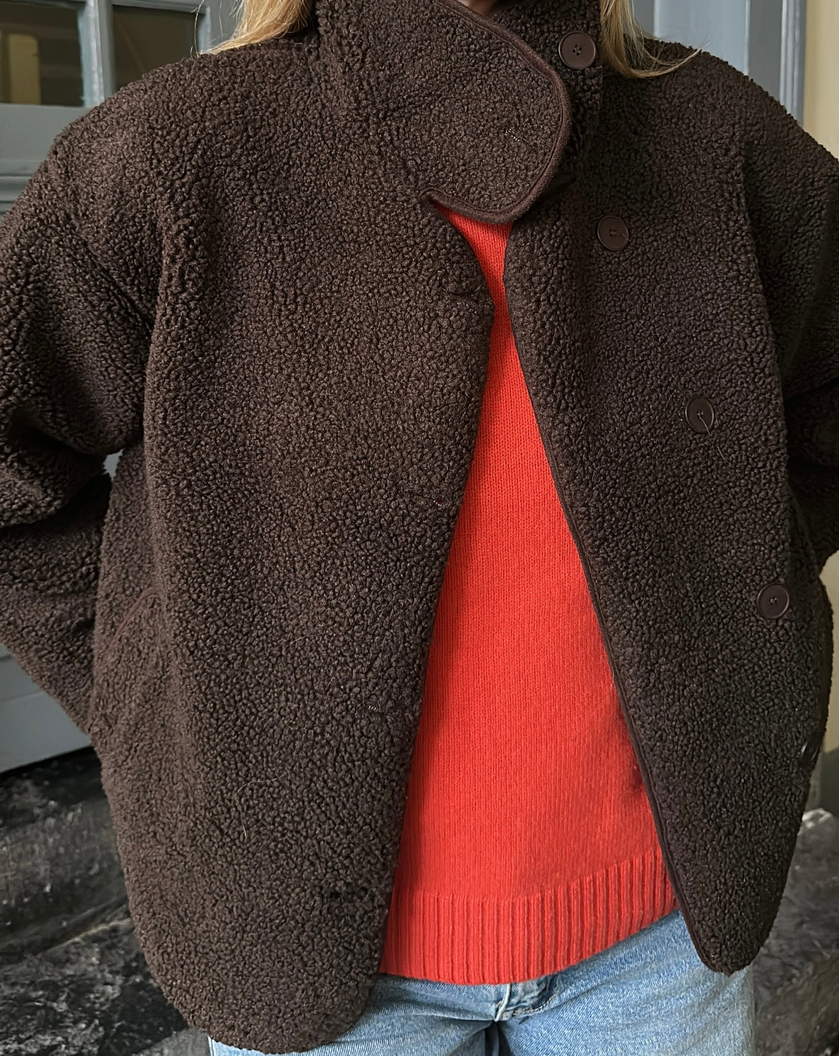 Veste moumoute LARA Chocolat
