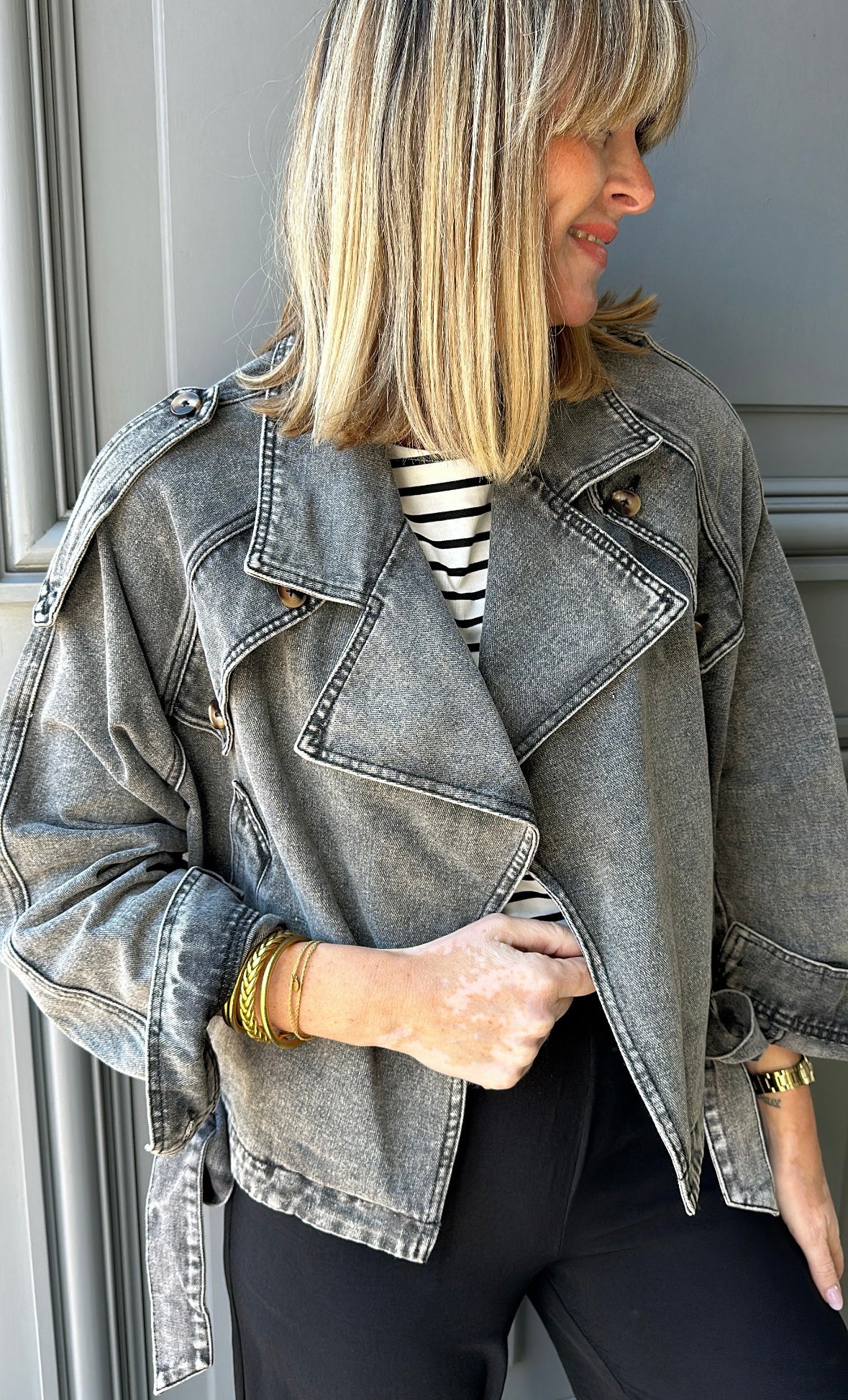 Veste SIRIELLE Gris Délavé