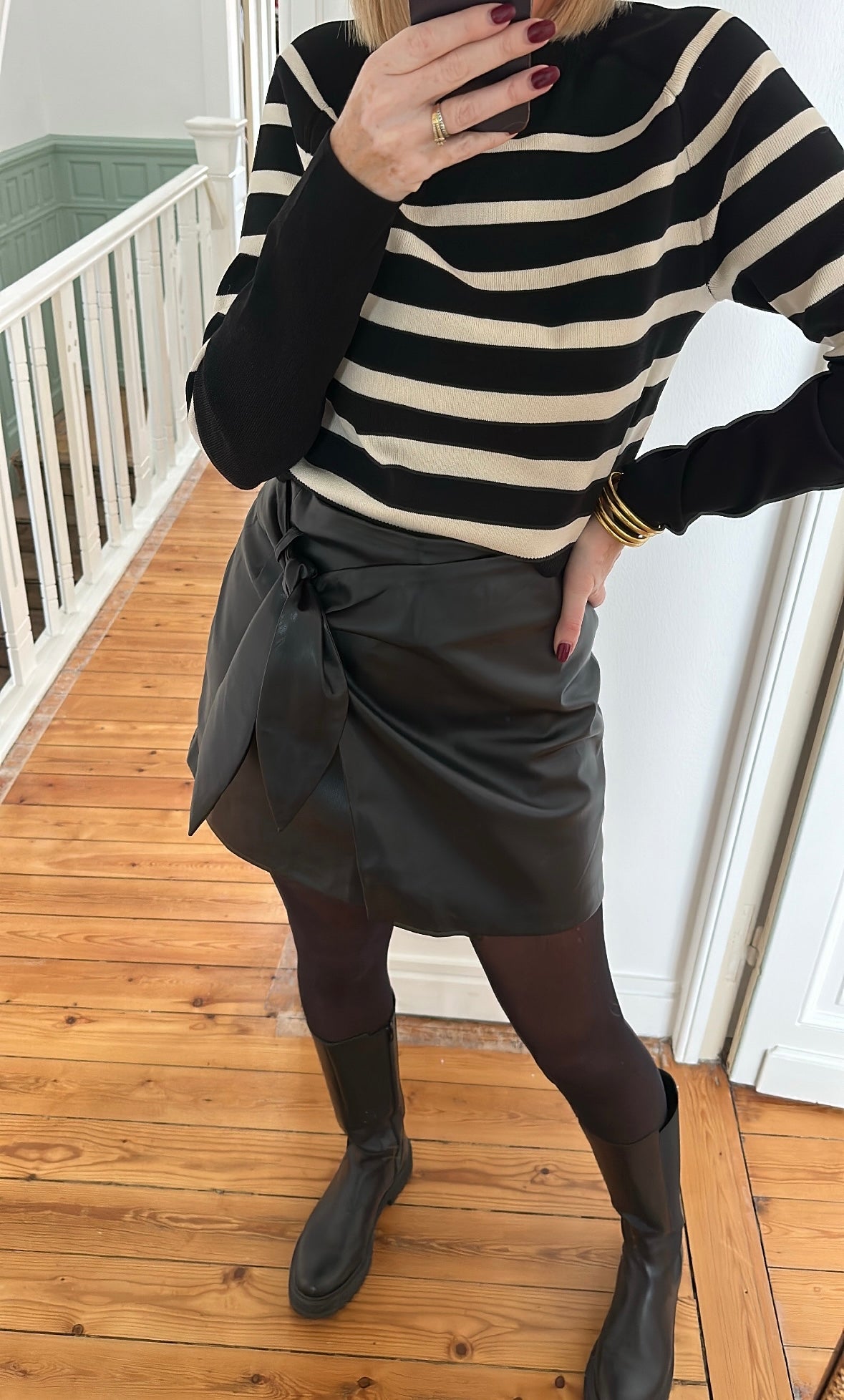 Jupe simili ANAIS noir