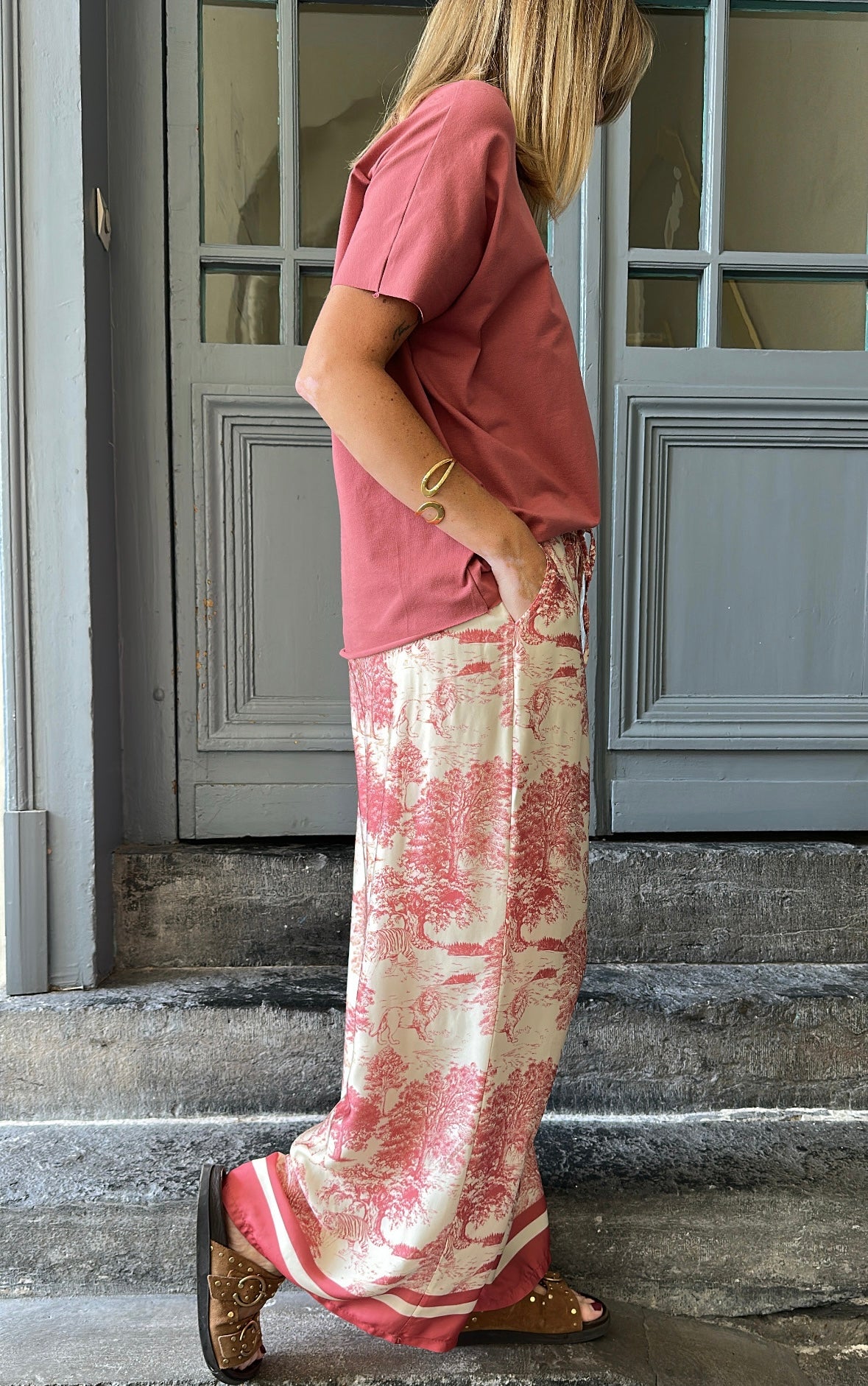 Pantalon LEON Vieux rose