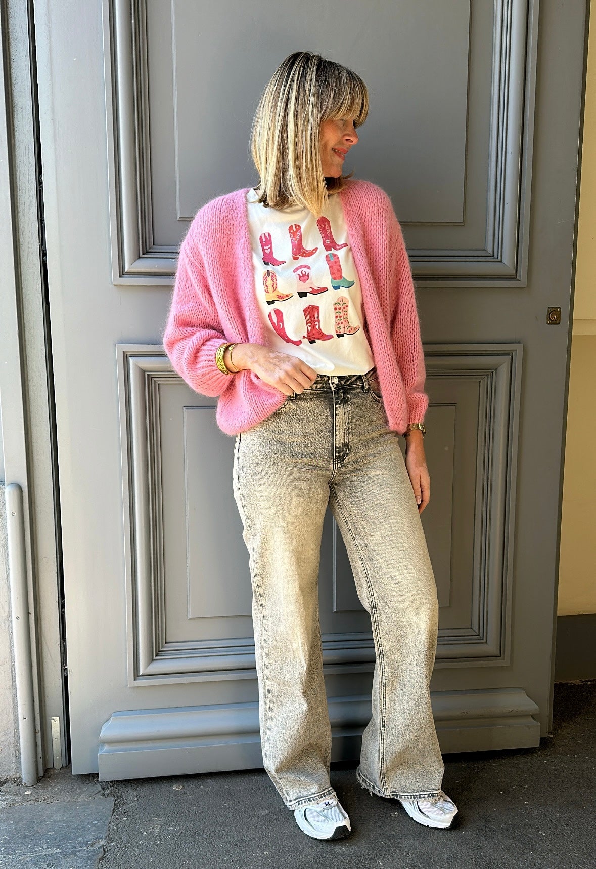 Gilet BERNADETTE Rose