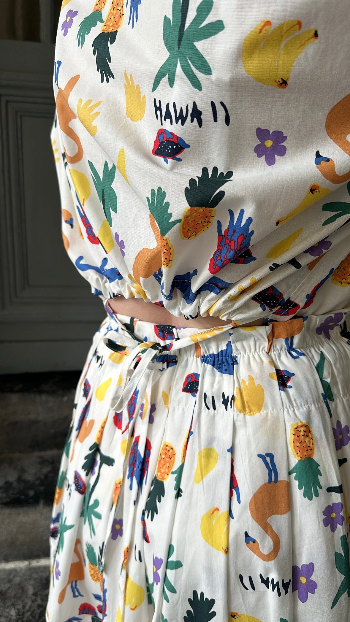 Chemise SUZANNE imprimée blanche