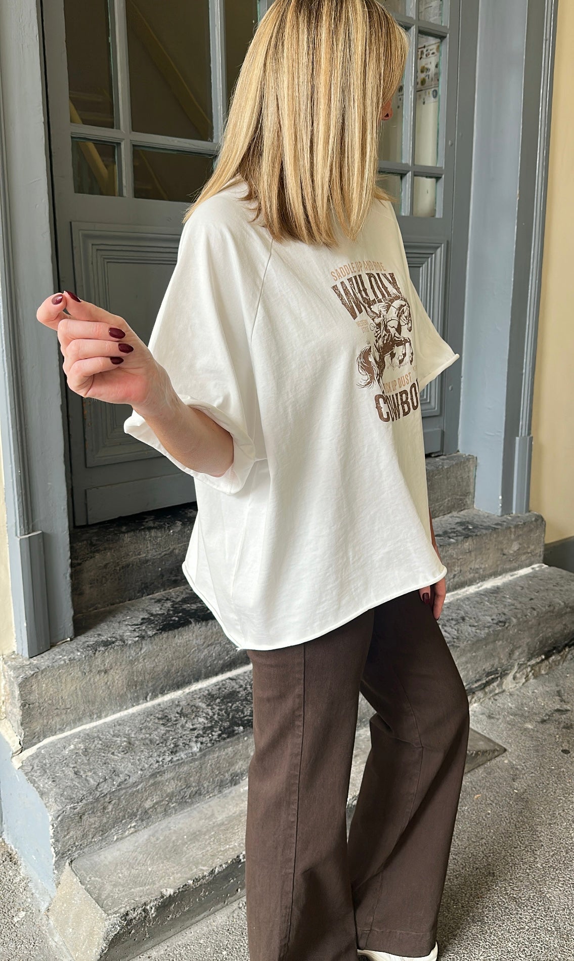 T-shirt COWBOY Blanc