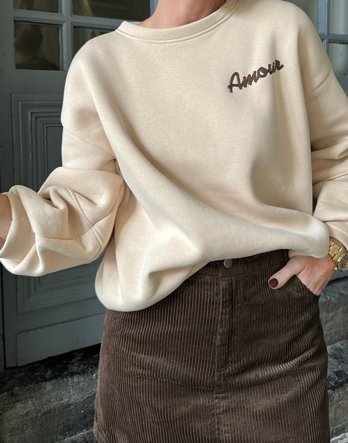 Sweat AMOUR Beige