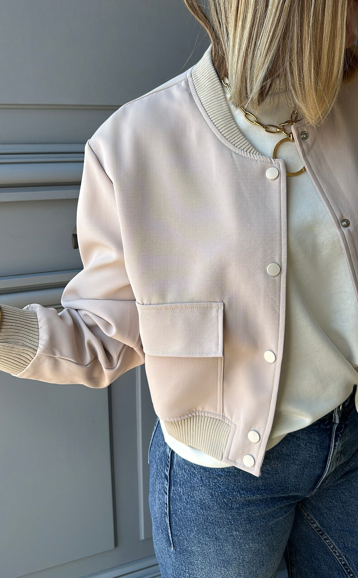 Bomber GARANCE Beige rosé