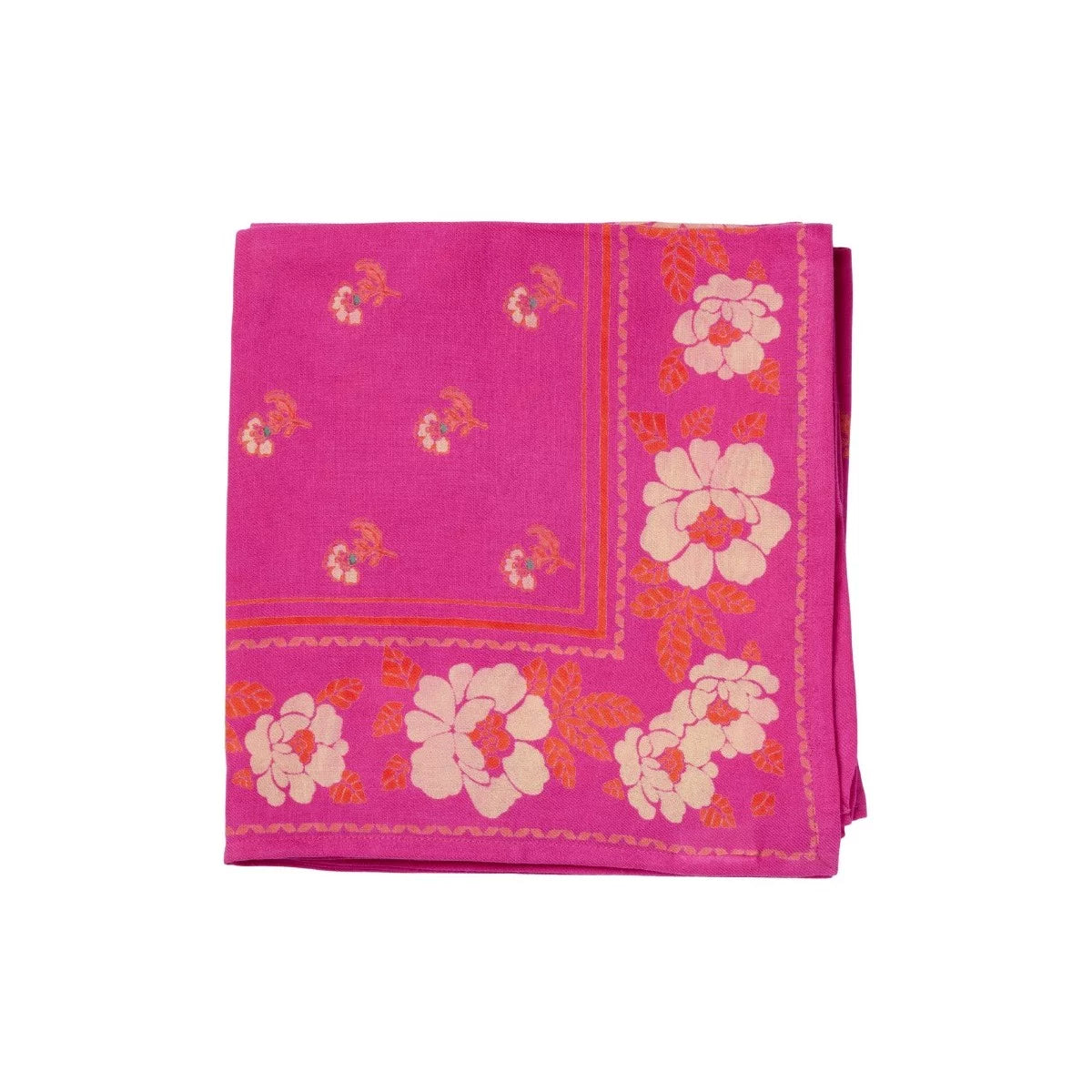 Grand foulard indien NUR CAMELIA BONHEUR DU JOUR