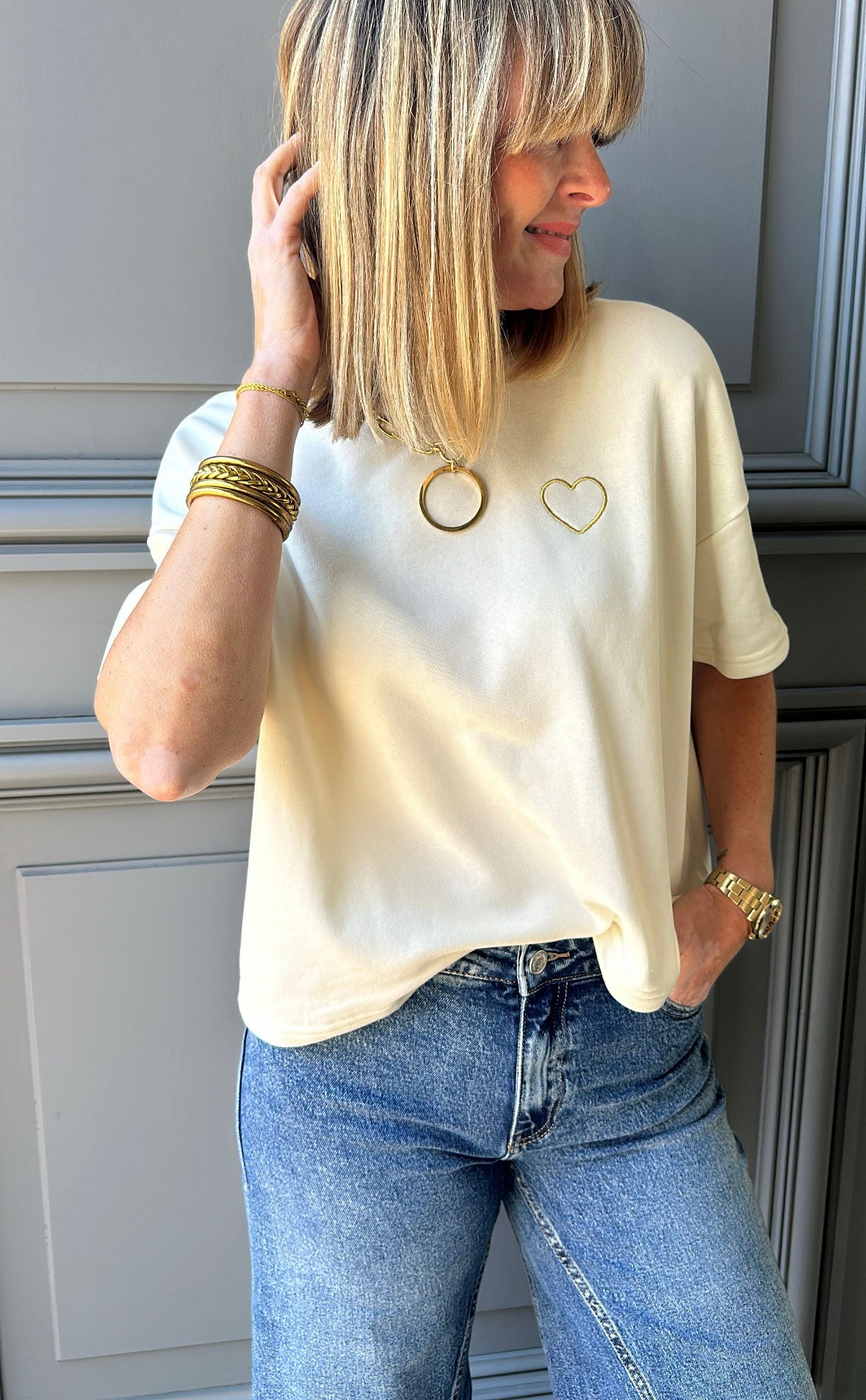 T-shirt sweat CHILLI PIECES White Pepper