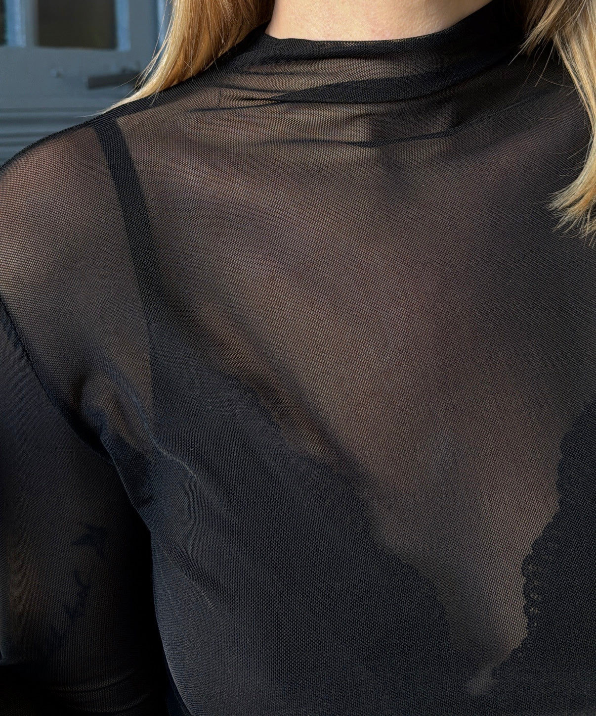 Top en mesh JULIA Noir