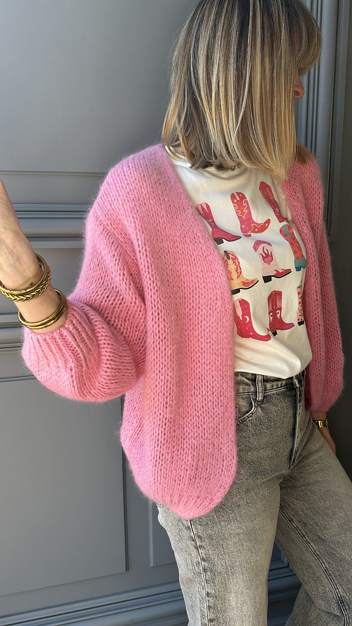 Gilet BERNADETTE Rose