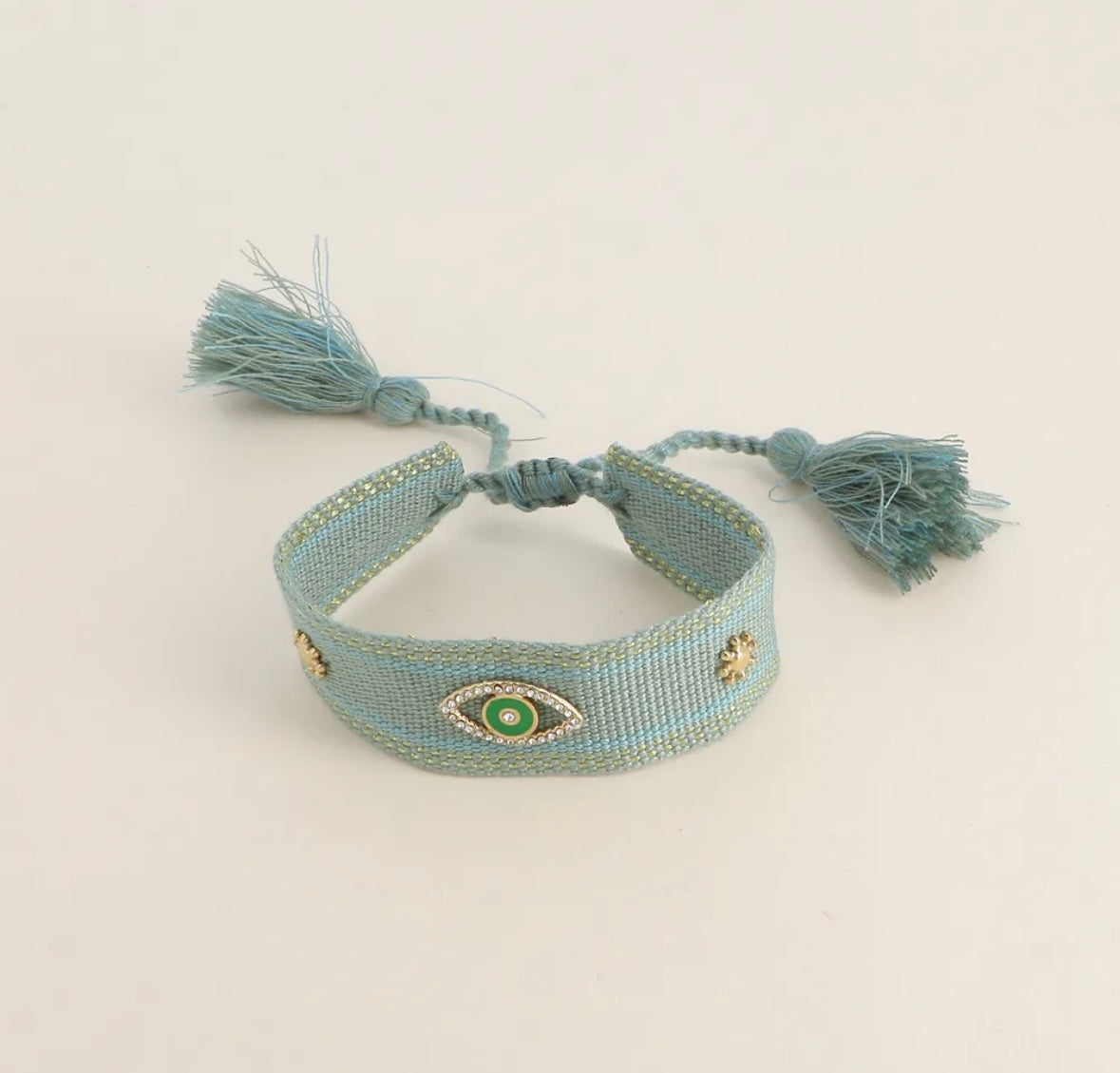 Bracelet tissus Vert sauge