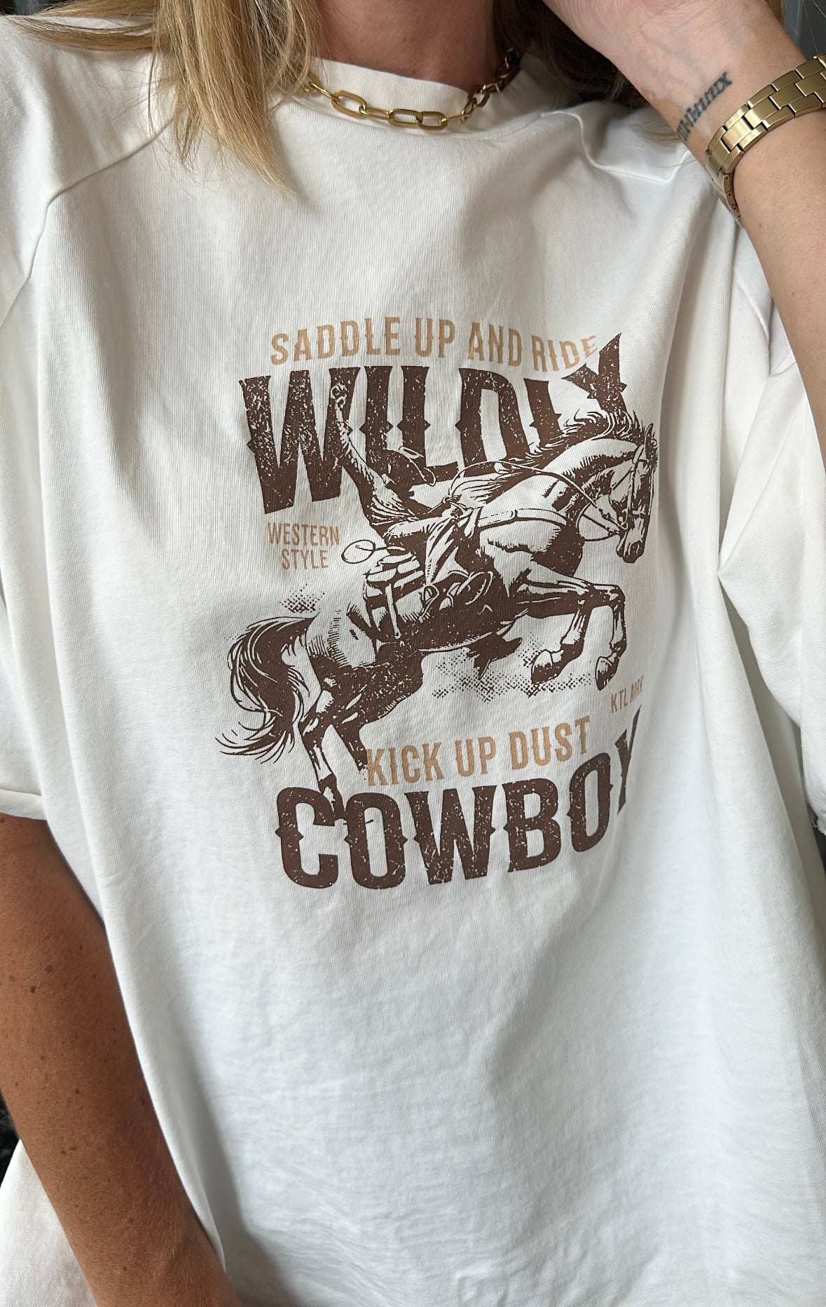 T-shirt COWBOY Blanc