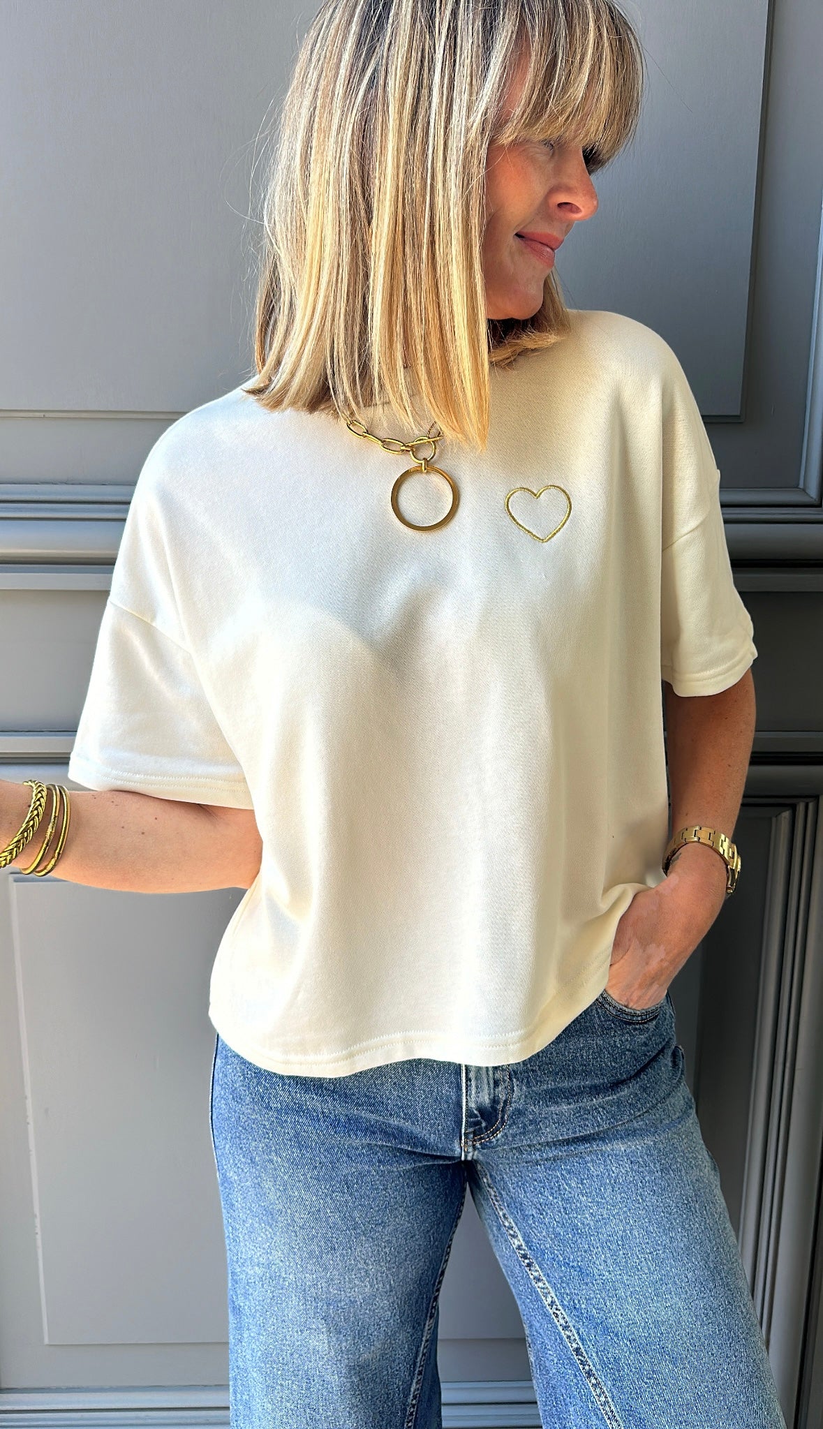 T-shirt sweat CHILLI PIECES White Pepper