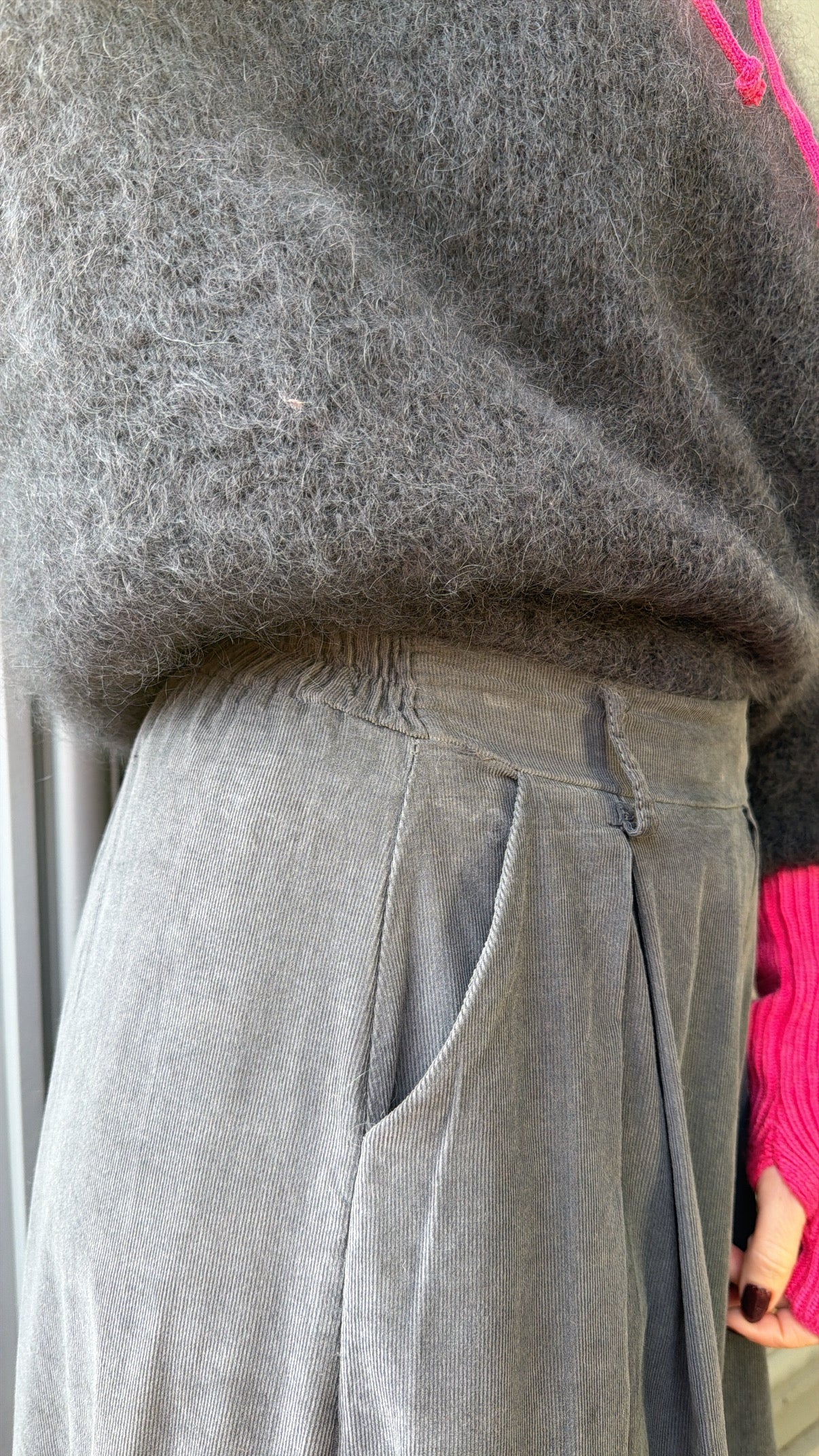 Pantalon EMY velours gris