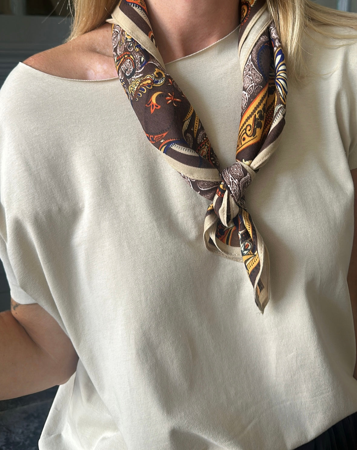 Foulard TANIA Marron
