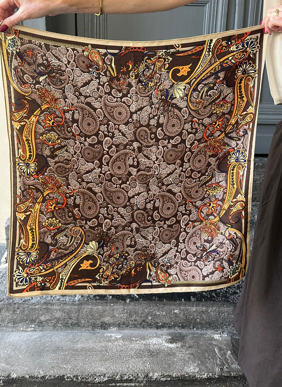 Foulard TANIA Marron