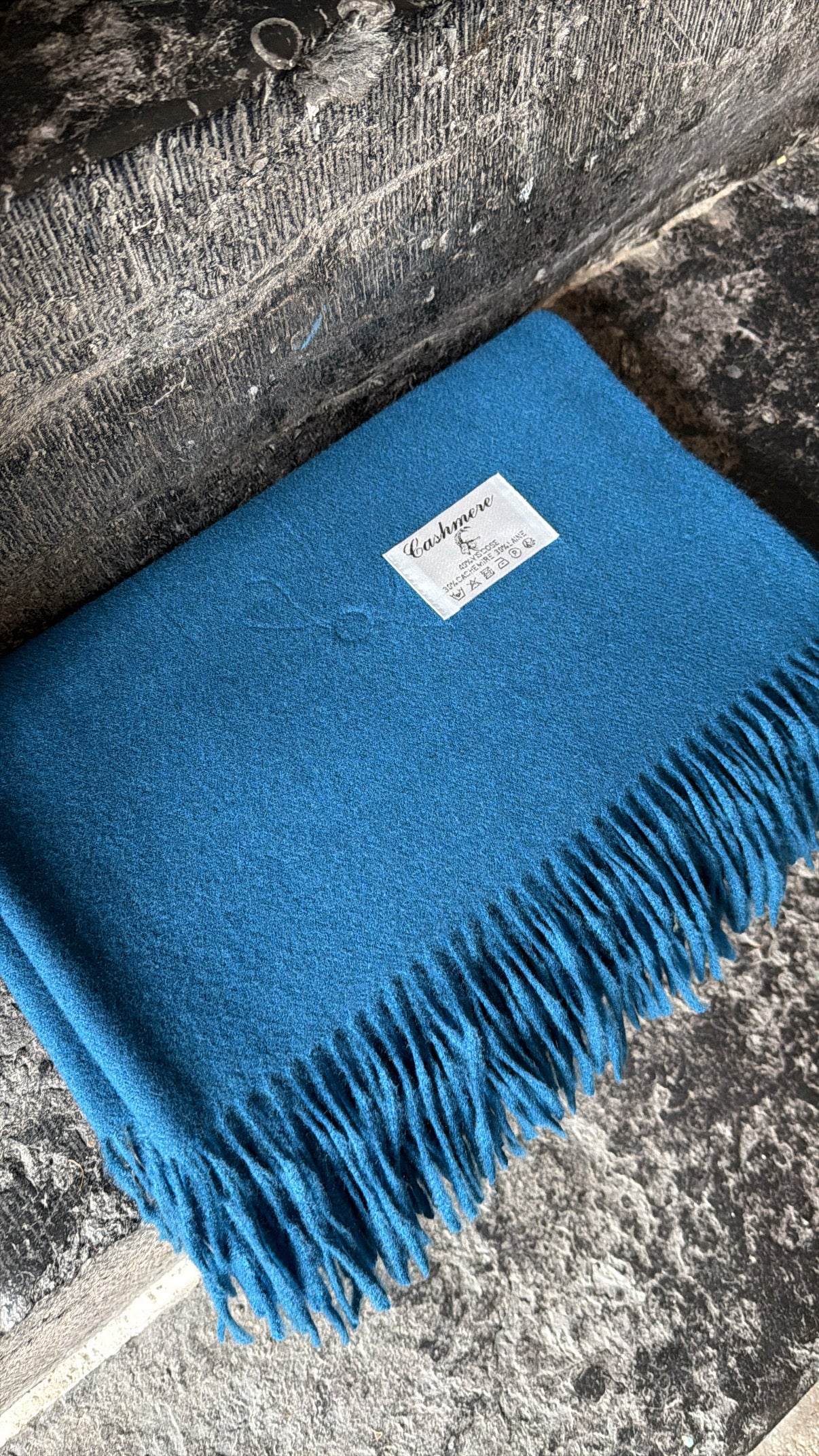 Maxi écharpe LOU Bleu pétrole