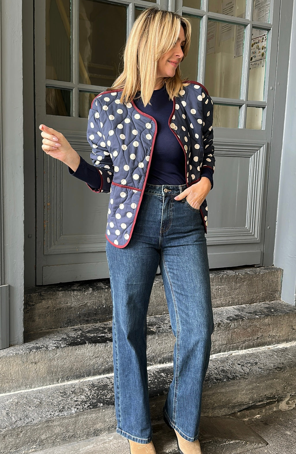 Top MARIA PIECES Bleu Marine