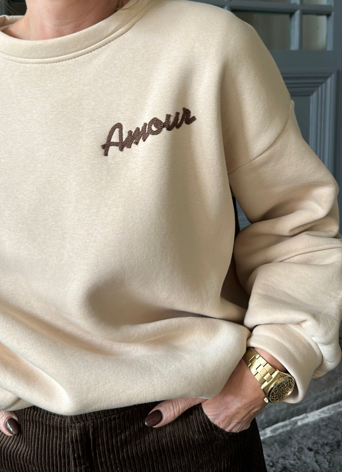 Sweat AMOUR Beige