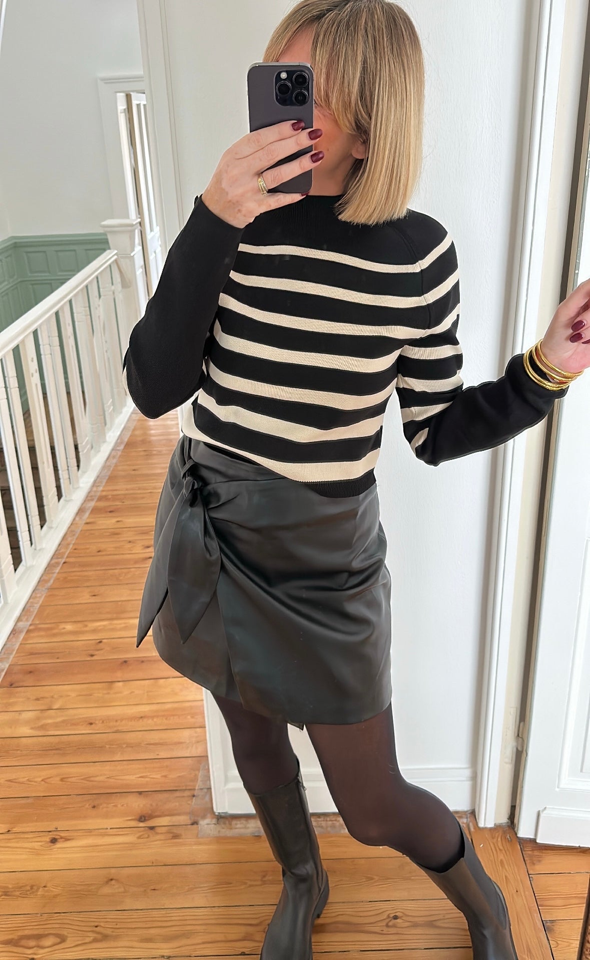 Jupe simili ANAIS noir