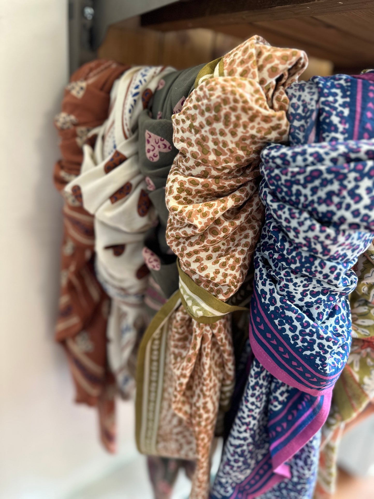 Foulard indien SAVANE bleu cassis
