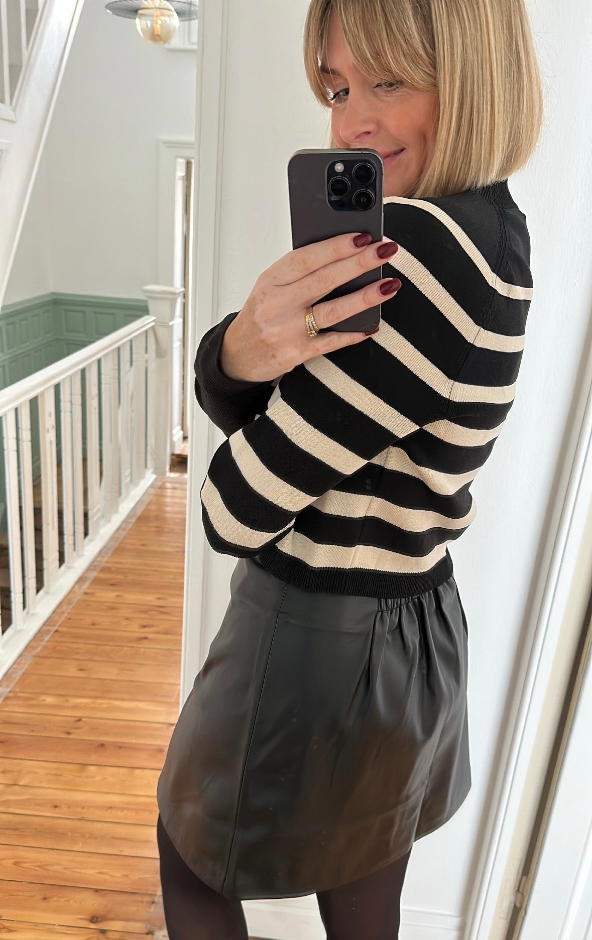 Jupe simili ANAIS noir