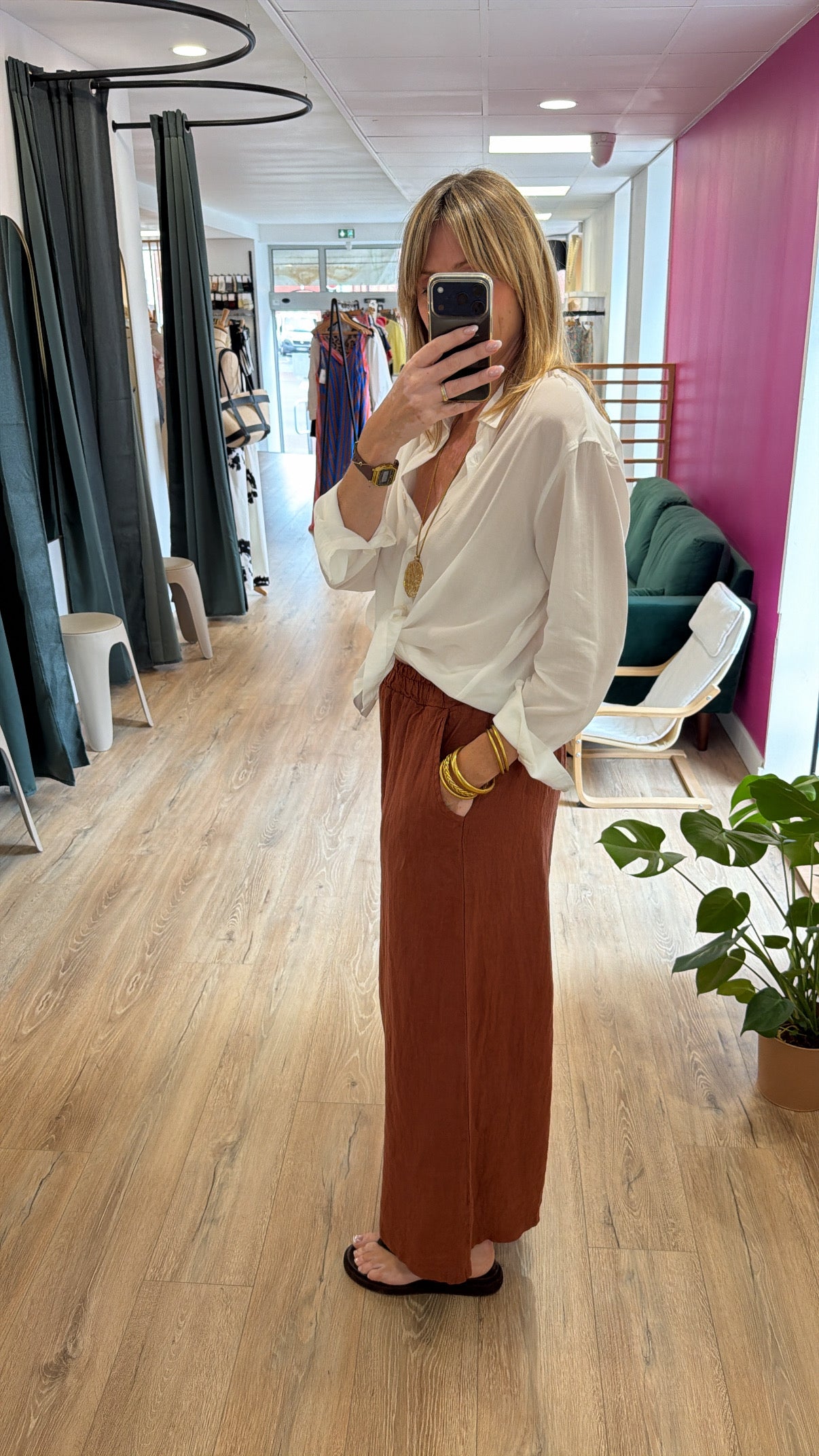 Pantalon LINA Chocolat Sienne