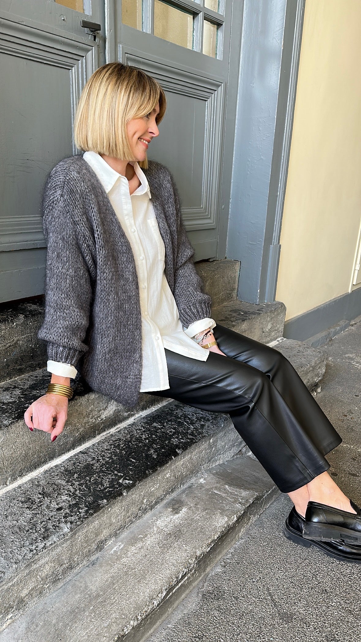 Gilet BERNADETTE gris