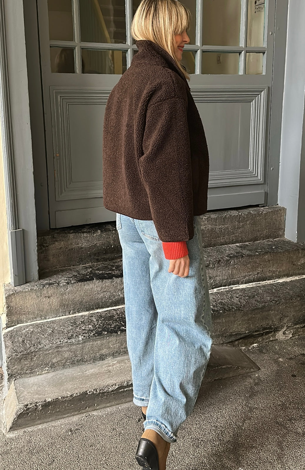 Veste moumoute LARA Chocolat