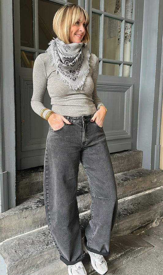 Jean barrel MARCO Gris foncé