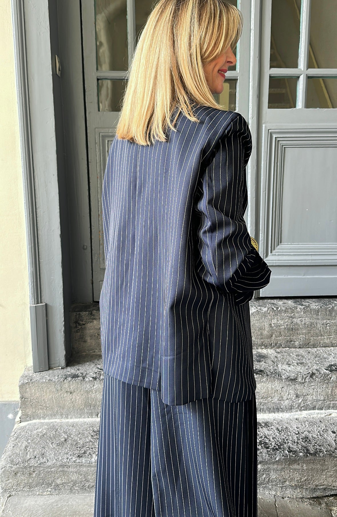 Blazer DAVE Bleu marine/Blanc