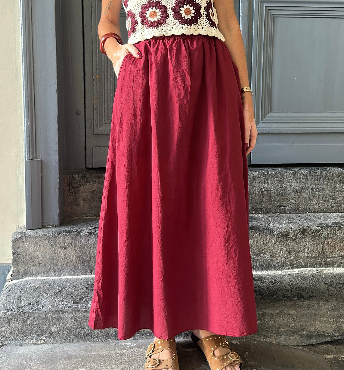 Jupe ELOÏSE Bordeaux