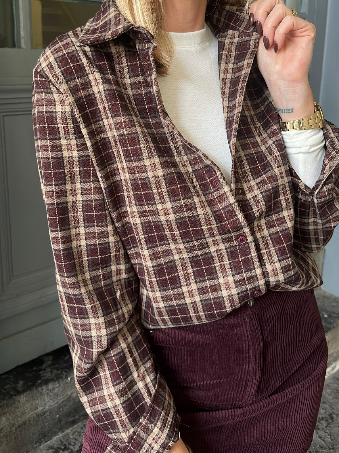Chemise ZOÉ Bordeaux