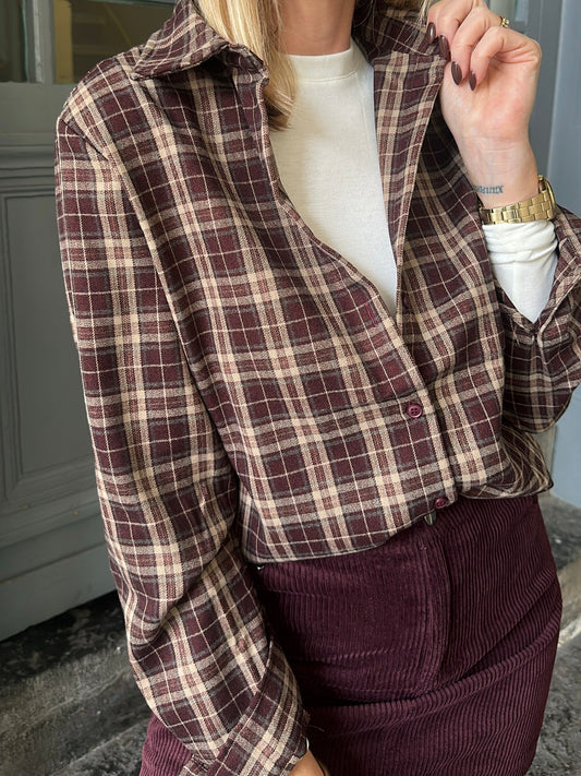 Chemise ZOÉ Bordeaux