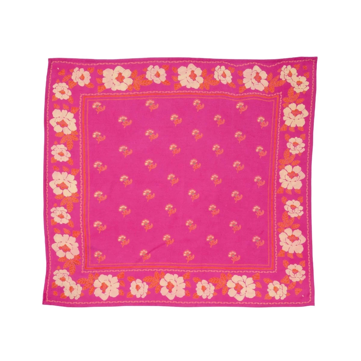 Grand foulard indien NUR CAMELIA BONHEUR DU JOUR