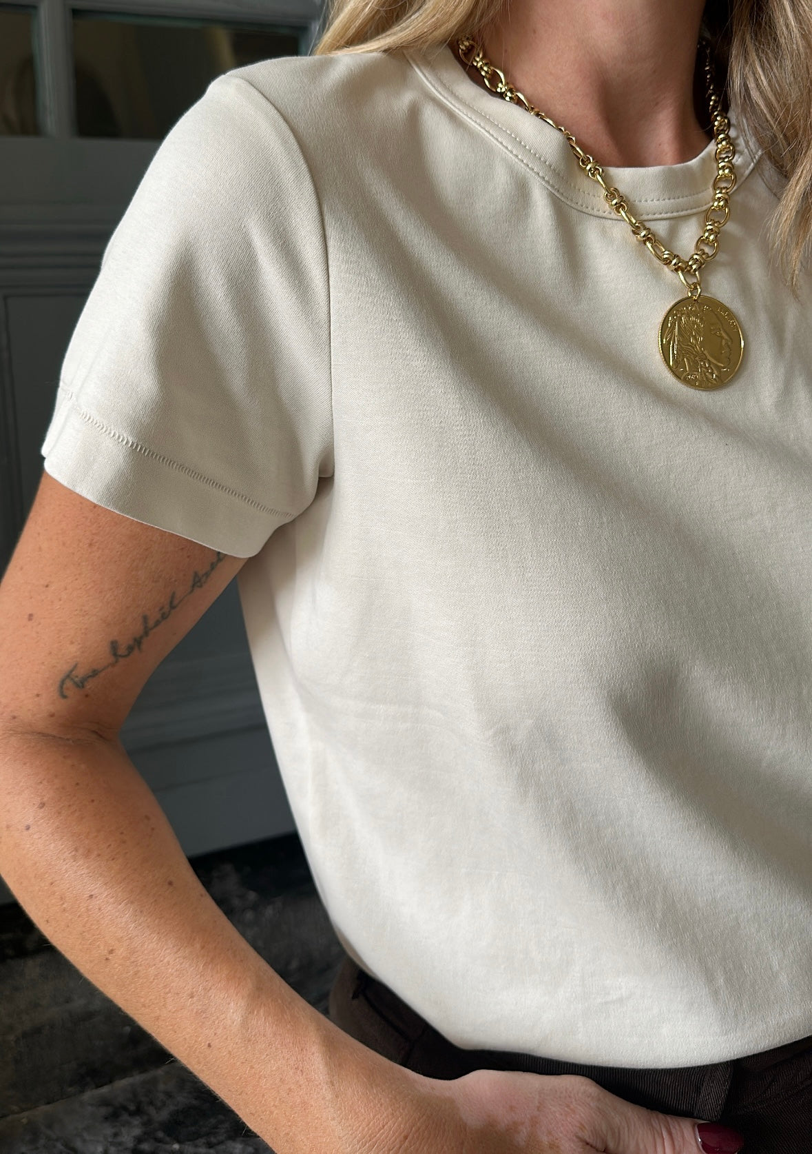 T-shirt ONI Beige clair ORAIJE