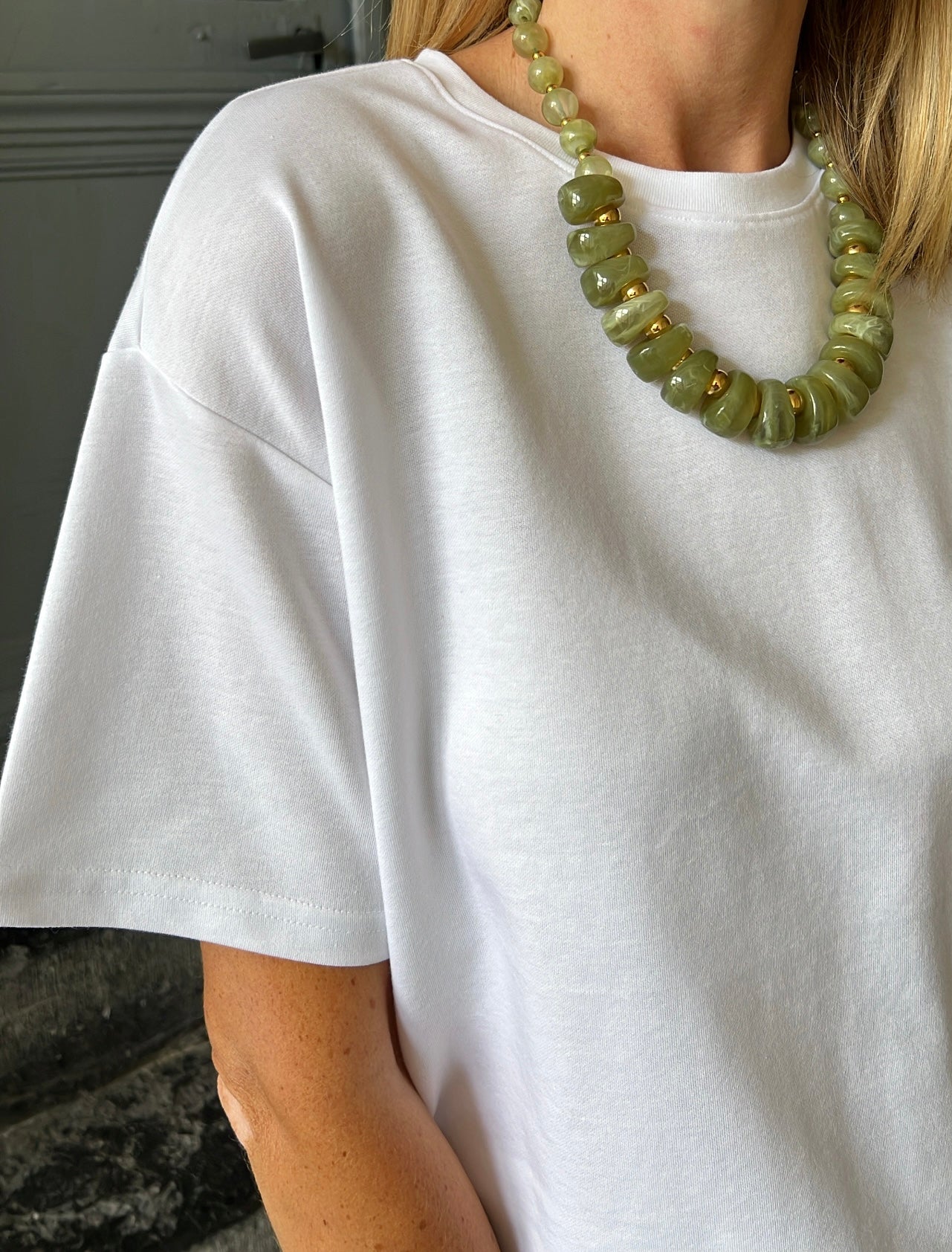 T-shirt SKYLAR PIECES Blanc