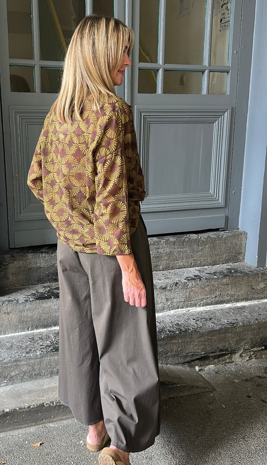 Chemise EVY Pistache et chocolat